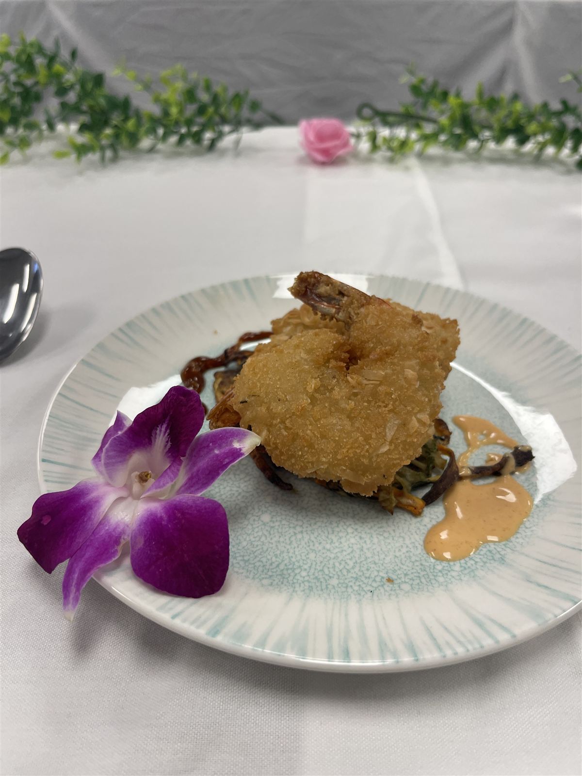 A plated appetizer prepared during WPBCAT's Culinary Arts program