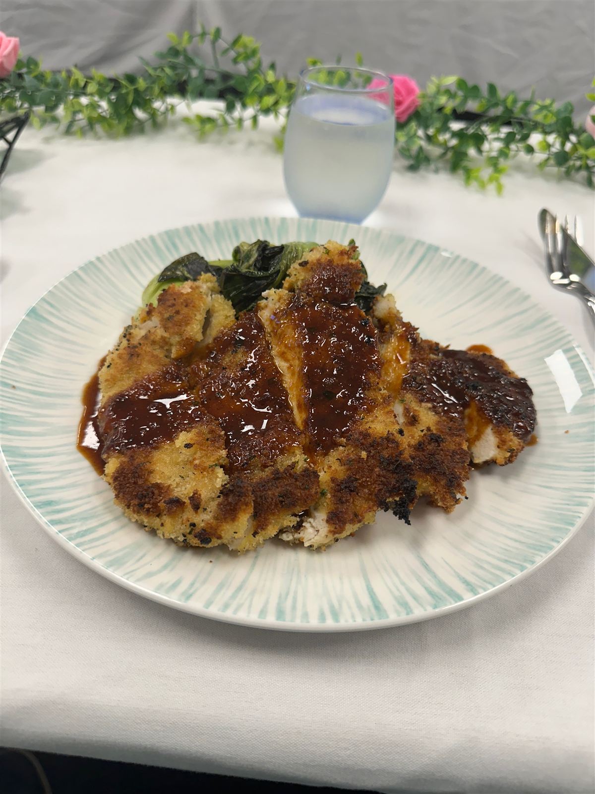 A plated entree prepared during WPBCAT's Culinary Arts program