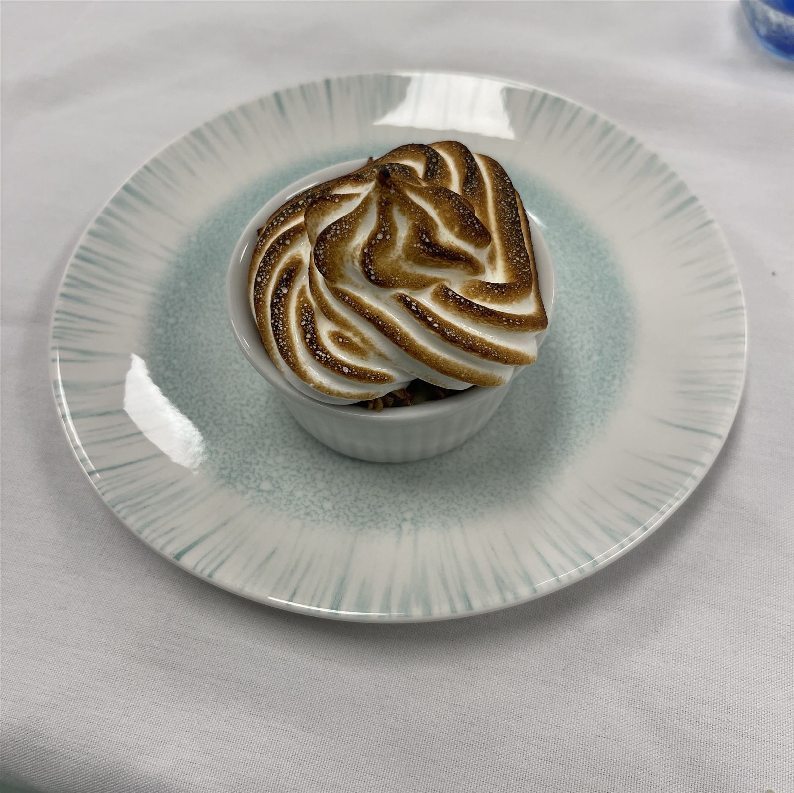 A toasted dessert prepared during WPBCAT's Culinary Arts program