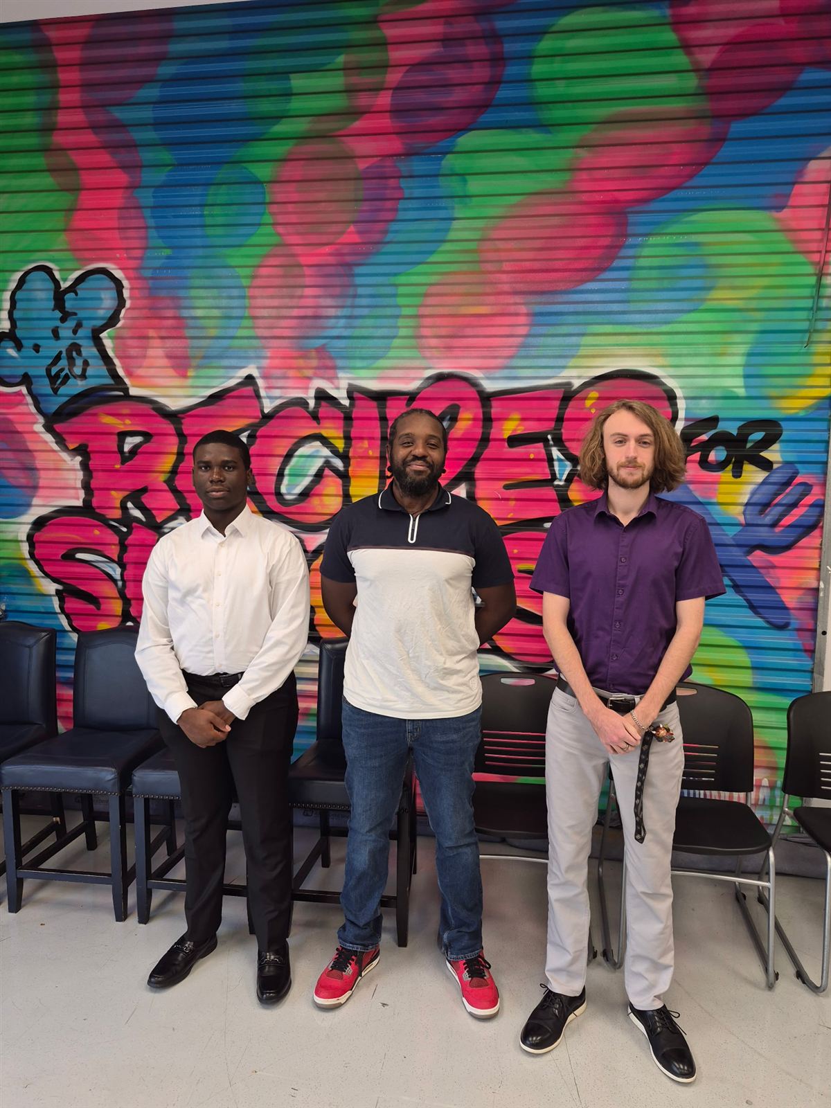 Three WPBCAT Culinary Workforce Development graduates who received on-the-spot job offers from MorseLife
